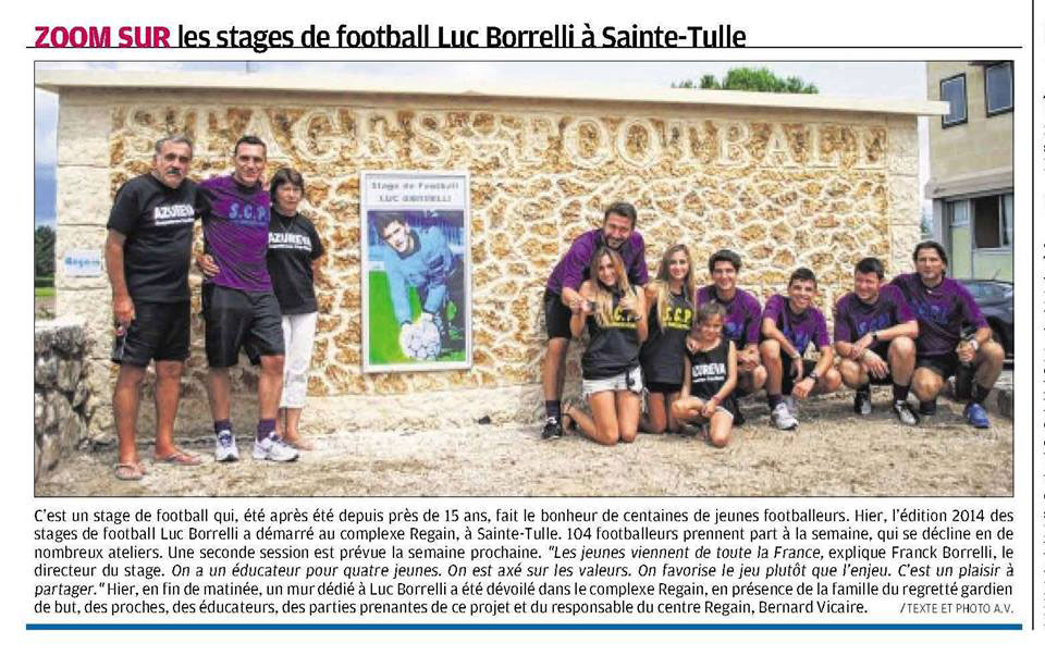 Stages football Luc Borrelli